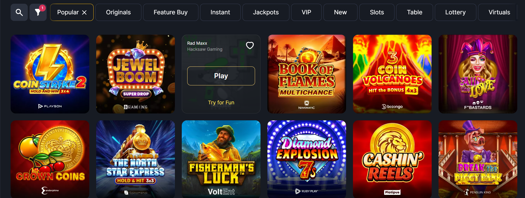 Kokobet game selectie